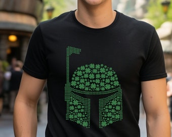 Bounty Hunter Fett Shamrock T-Shirt - St Patrick's Day Shirt