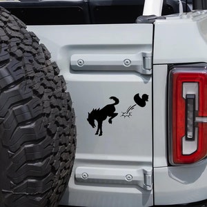 Bronco Bucking Duck - Transparent Outdoor Stickers - Die-Cut 6 x 6