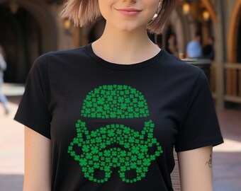 Empire Trooper - Bucket Head Shamrock T-Shirt - St Patrick's Day Shirt