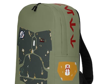 Mochila minimalista Fett, mochila Bounty Hunter, mochila de regreso a la escuela