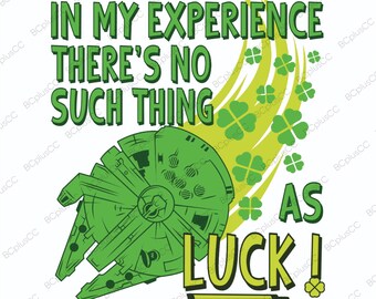 The Falcon PNG - No Such Thing As Luck Sublimation  - St Patrick's Day PNG - Digital Download