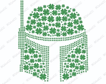 Bounty Hunter Fett PNG Shamrock T-Shirt - St Patrick's Day Sublimation - Digital Download