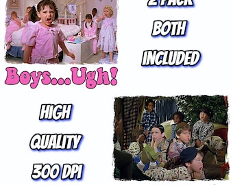 2 Pack Boys Ugh and Girls Ugh png 300 dpi - Valentine Day Little Rascals - 90's movie Retro Valentines sublimation design - Digital Download