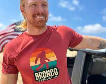 Vintage Ford Bronco Sasquatch T-Shirt - Free Wheeling Retro Tee