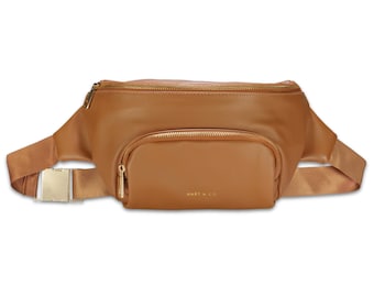 Fanny Pack Diaper Bag - Vegan Leather - Stylish Crossbody, Mini Belt Bag for Baby with Organization