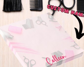 Beautician Note Pad, Custom  Notepad For Hair Salons, Cosmetology Graduation Gift, Personalized Notepad, Gifts For Hair Dressers