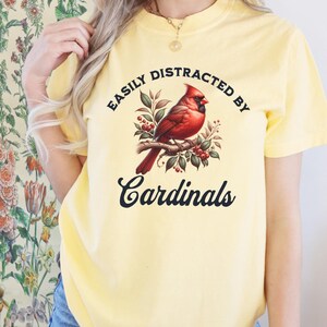 Comfort Colors T-Shirt, Bird TShirt, Birding Shirts, Cardinal Gifts, Bird Shirt For Women, Bird Lover Gifts, Friend Birthday Gift Ideas