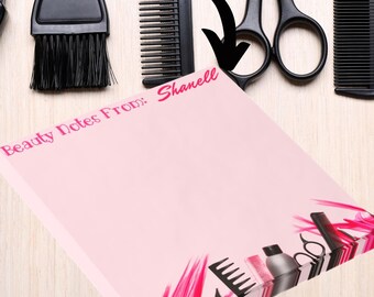 Custom  Notepad For Hair Salons, Beautician Note Pad, Cosmetology Graduation Gift, Personalized Notepad, Gifts For Hair Dressers