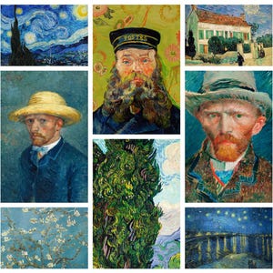 178 Van Gogh Art Prints, Post-Impressionism Paintings, Digital Download, Vincent van Gogh Famous Paintings Art Bundle, Printable Wall Decor