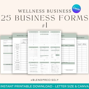 25 Business Forms for your Business #1 | Aromatherapists, Herbalists, Skincare Formulators |  Essential Oils Business
