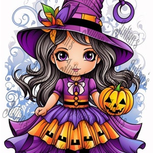 Libro da colorare per ragazze, libro da colorare, libro da colorare per bambini, regali per ragazze, libro da colorare di Halloween, 10 pagine tutte le ragazze libro da colorare di Halloween