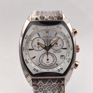 Chronographe Romanson Modish Verre saphir Swiss Movt. Montre homme en cuir Day