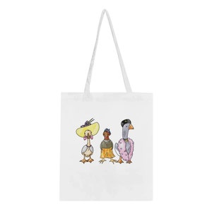 Bolsa de algodón con diseño de aves de corral, bonita bolsa de pollo, bolsa de pato corredor, bolsa de ganso de Toulouse, regalo para amantes de las aves de corral, elegante bolsa de supermercado con diseño de pollo