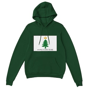 Ein Appell an Christus den König Pullover, Pine Tree Flaggenkleid, katholischer Hoodie, Christus der König, katholische Flagge, traditionelles katholisches Geschenk