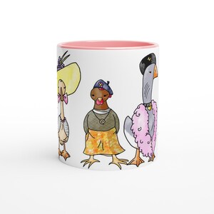 Taza de cerámica de 11 oz de aves de corral de lujo