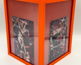 Caja expositora Jumbo Top Loader de 5x7 impresa en 3D, soporte de almacenamiento de tarjetas deportivas de 4 lados.