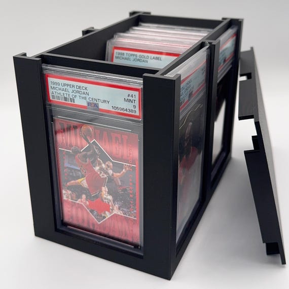 Graded Card Display & Storage Box - Holds 31 PSA/CGC Slabs | 3D Printed Slab Station