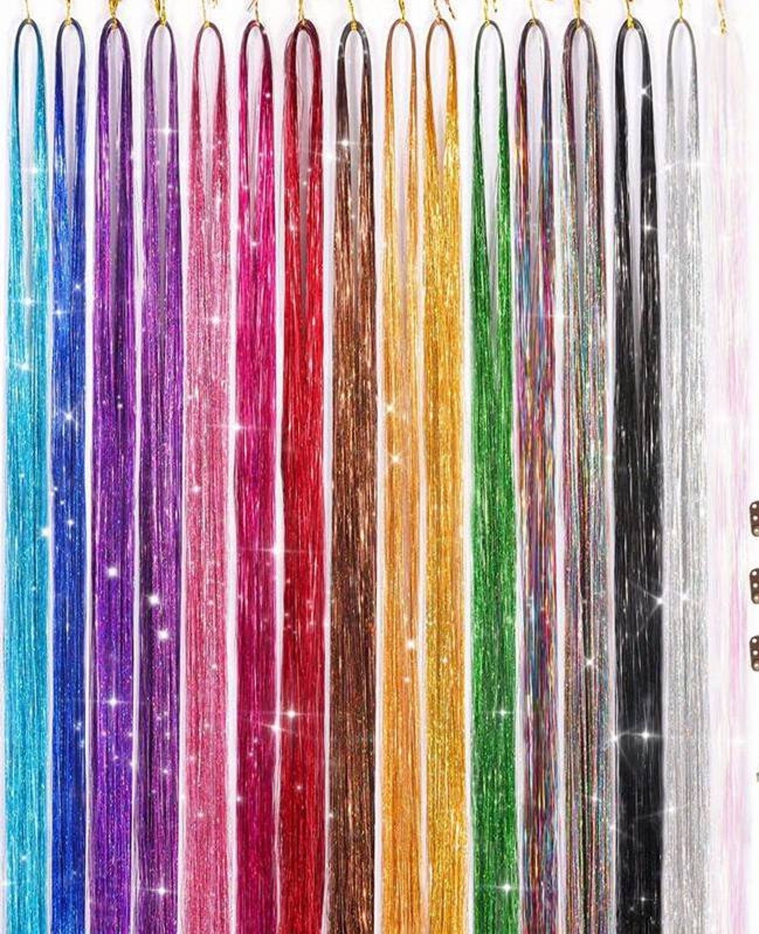 200 Strand Hair Tinsel Without Tools 48inches Multiple Colors Etsy