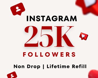 25000 Instagram Followers, Boost Instagram, Grow Instagram Lifetime Guaranteed