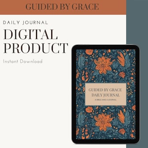 Guided By Grace Daily Journal | Digital Journal | Instant Download |  Inspirational Journal | Bible Study Journal| Daily Devotional Journal
