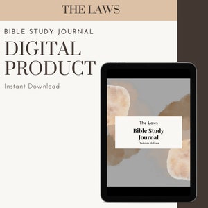 The Laws Study Journal | Digital Bible Study | Instant Download | Hyperlinked Bible Study Journal | Bible Study Journal