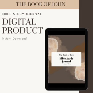 The Book of John Bible Study Journal | Digital Bible Study | Instant Download | Hyperlinked Bible Study Journal | Bible Study Journal