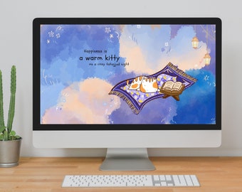 Cat Desktop Wallpaper Computer Background Islamic Wallpaper Aesthetic Desktop Digital Download