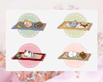 Adesivo de gato salah islâmico adesivos para laptop salah tapete de oração arte islâmica ramadan presente janamaz tapete salah presente folha de adesivo islâmico
