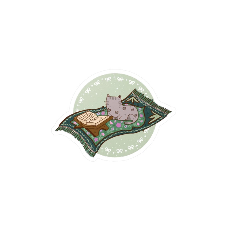 Cat Sticker Salah Islamic Stickers for Laptop Salah Prayer Islamic Art Ramadan Gift Salah Mat Rug Salah Gift image 2
