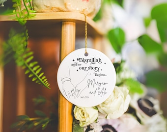 Personalized Muslim Wedding Gift Custom Islamic Couples Gift Nikkah Unique Islamic Gift For Muslim Engagement Decor Islamic Wedding Decor