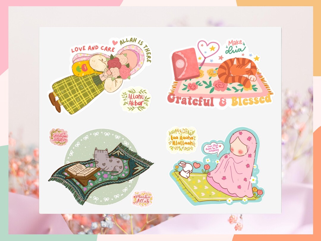 Sticker Family Islam Islamic Stickers Sheet Muslim Stickers Hijabi Stickers Ramadan Stickers ...