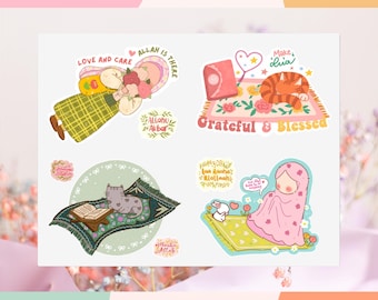 Islamic Stickers Sheet Muslim Stickers Hijabi Stickers Ramadan Stickers Quran Stickers For Islamic Planner Quran Journal Sticker Sheet Gift