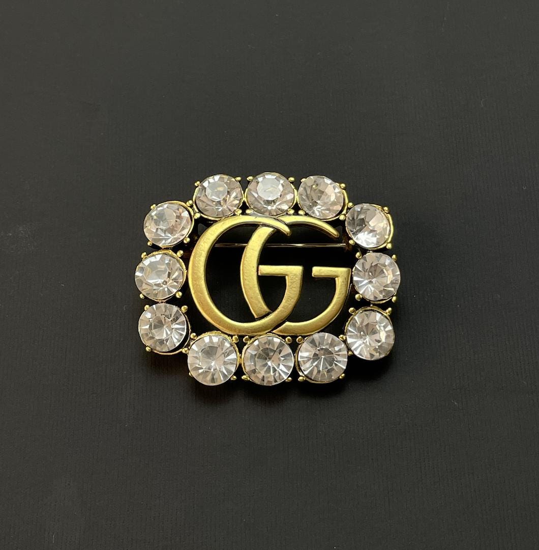 ホットセール 口コミ Stunning Gemstones Gucci Vintage Gold Etsy - Brooch アクセサリー
