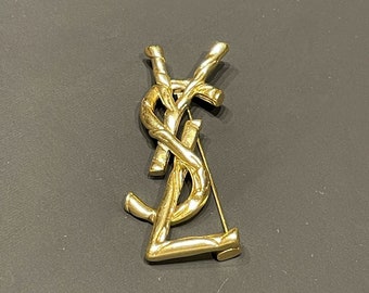 Vintage Yves Saint Laurent Gold Stuning Brooch