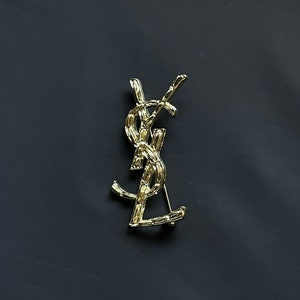Vintage Yves Saint Laurent Gold Atemberaubende Brosche Geschenk für Mama