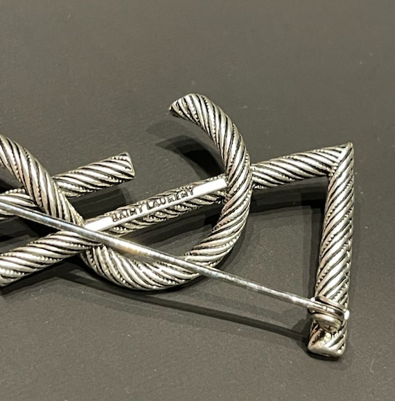 Vintage Yves Saint Laurent Silver Metal Brooch - Etsy Vintage Yves Saint Laurent Silver Metal Brooch - Etsy