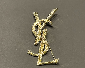 Amazing Vintage Yves Saint Laurent Gold Tone Broosh