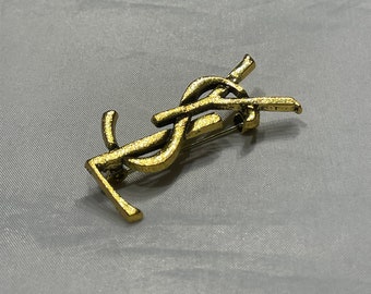 Amazing Vintage Yves Saint Laurent Gold Tone Brooch