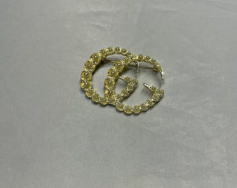 Vintage Gucci Stunning Gold Brooch With Pearls