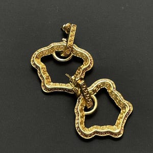 Amazing Vintage Versace Gold Tone Earrings