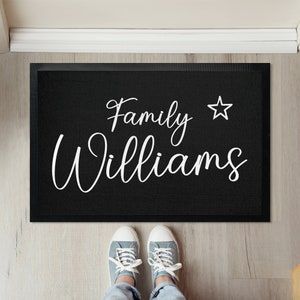 Personalized Doormat Black Our Home Couples Mat Housewarming Gift ...