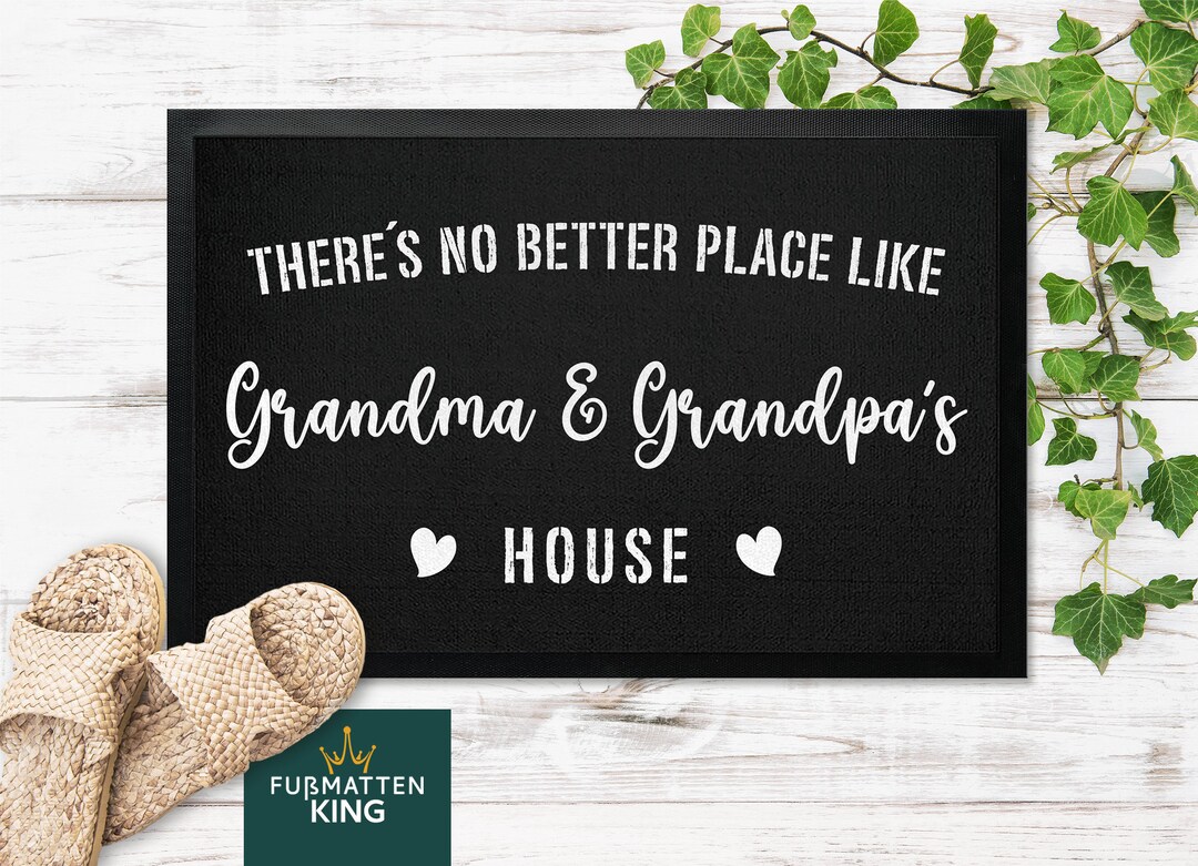 Personalized Doormat There's No Place Like Grandma and Grandpa's House ...
