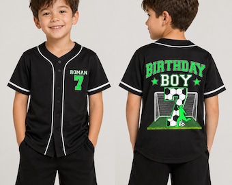 Birthday Boy Soccer Jersey Custom Name Number, Personalized Kids Soccer Outfit Set, Age 7 Birthday Shirt, Boys Sports Party Outfit Gift Idea