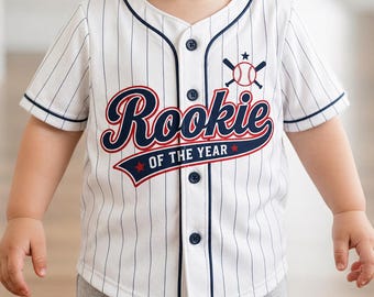 Chemise en jersey recrue de l'anniversaire, maillot anniversaire baseball recrue maillot famille recrue, chemise garçon premier anniversaire, maillot baseball maman