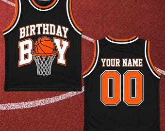 Personalized Birthday Boy Basketball Jersey, Custom Kids Basketball Tank Top, Birthday Basketball Shirt, Sports Party Outfit Basketall Kid