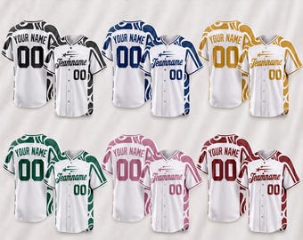 Maillot de baseball personnalisé avec numéro du nom de l'équipe, Maillot personnalisé de l'équipe de baseball, Maillot familial uniforme de l'équipe de sport, Maillot assorti