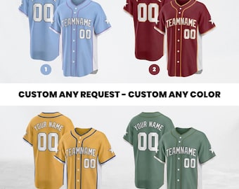 Maillot de baseball personnalisé avec numéro de nom d'équipe rétro, Maillot de baseball personnalisé pour équipe, Maillot familial de baseball uniforme pour fans de sport