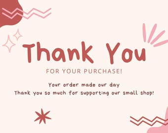 Expedited Shipping Fee, Thank You Card