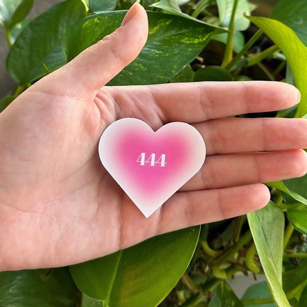 Angel Numbers Pink Heart Vinyl Sticker <3 • 111 222 333 444 555 666 777 888 999 • Water Resistant •