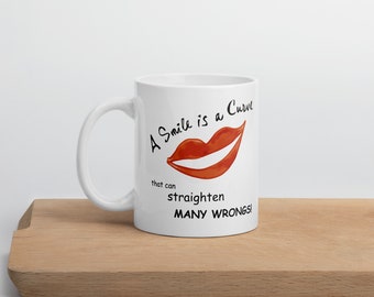 Smile! White glossy mug